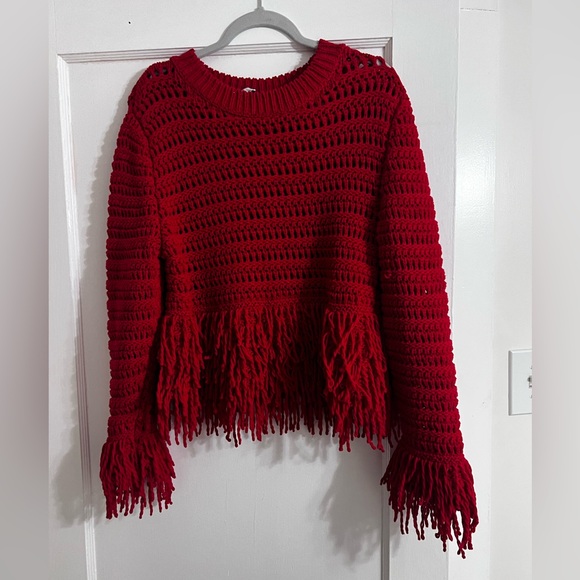 Zara Fringed Knit Sweater - Picture 2 of 3